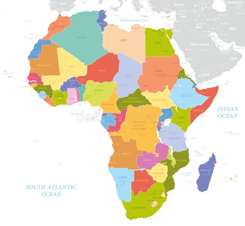 Cartina Degli Stati Dell'africa Cartina Politica Italia