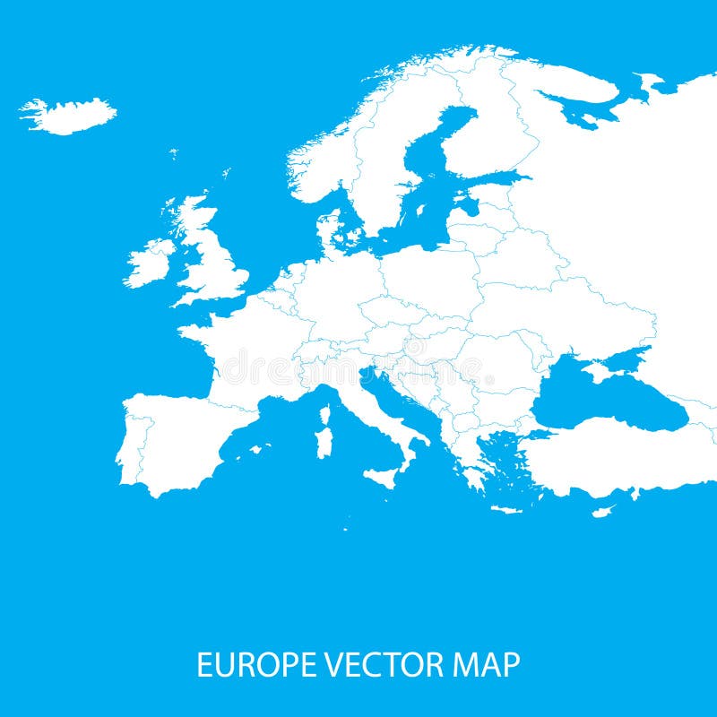 Mappa politica di Europa illustrazione vettoriale