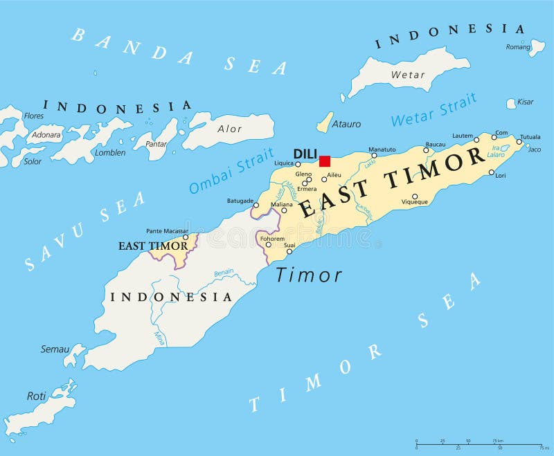 Mappa politica di Timor orientale