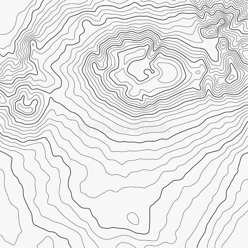 Mappa topografica del contorno. sfondo mappa griglia geografica. illustrazione vettoriale