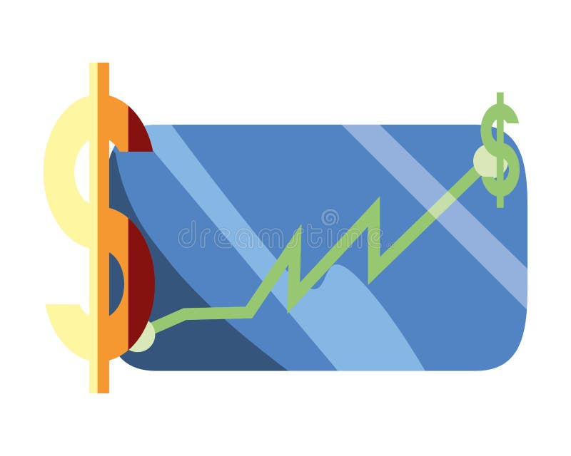Mapy cyfrowy dolarowy app ilustracja wektor Mapy cyfrowy dolarowy app ilustracja wektor