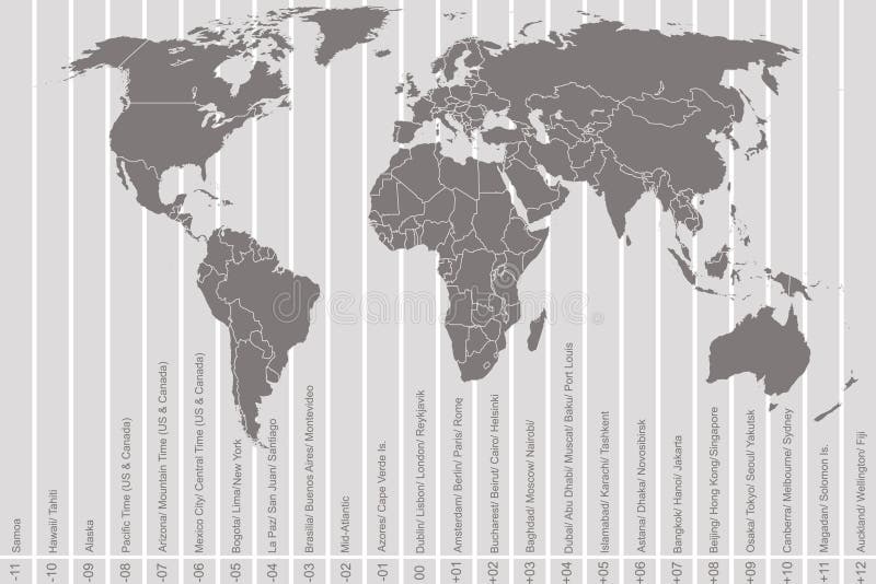 Mapy czas światu strefy