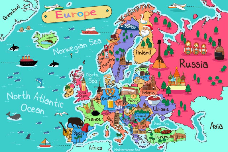 mapy politycznej Europy kontynentalna