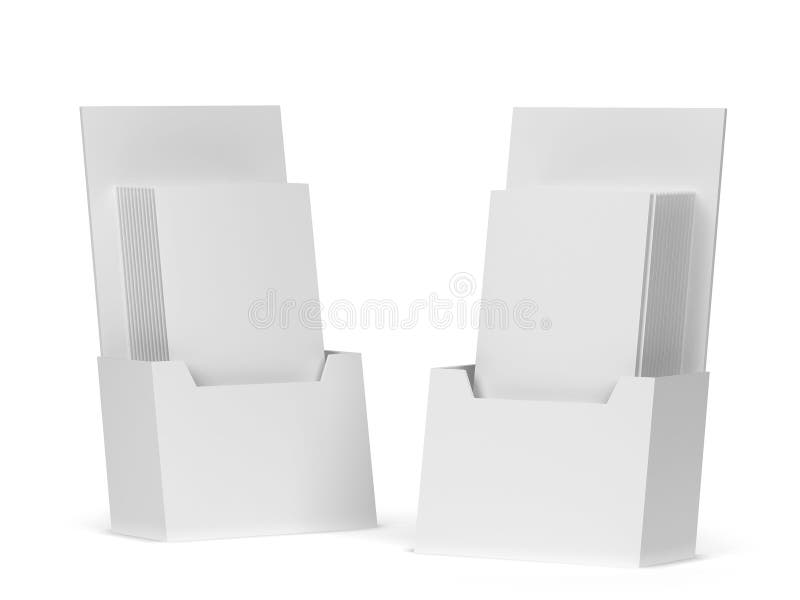Maqueta en blanco del tenedor del folleto stock de ilustración Maqueta en blanco del tenedor del folleto stock de ilustración