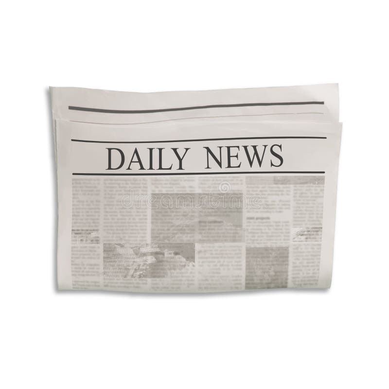 Maquette de blanc de journal de Daily News avec le texte illisible et les images illustration libre de droits Maquette de blanc de journal de Daily News avec le texte illisible et les images illustration libre de droits