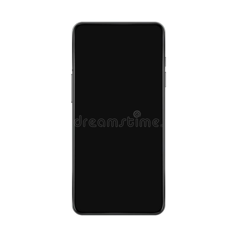 Maquette réaliste de smartphone avec l'écran noir d'isolement sur le fond blanc Pour tout essai ou pr?sentation d'interface utili illustration de vecteur Maquette réaliste de smartphone avec l'écran noir d'isolement sur le fond blanc Pour tout essai ou pr?sentation d'interface utili illustration de vecteur