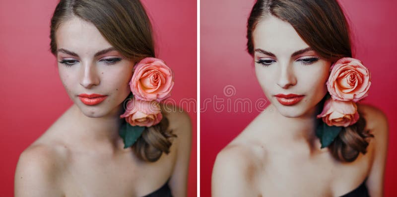 Maquillaje De Estudio Para El Modelo Foto de archivo - Imagen de hembra,  lipstick: 210628886