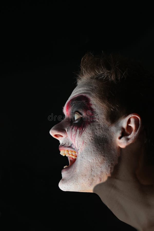 Maquillaje Halloween Del Hombre Foto de archivo - Imagen de retrato,  humano: 61976904