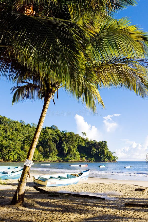 Maracas Bay, Trinidad stock image. Image of boats, deserted 153650501