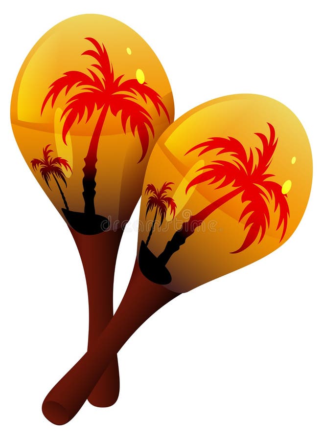 Maracas Musical Instruments Vector Illustration Stock Vector