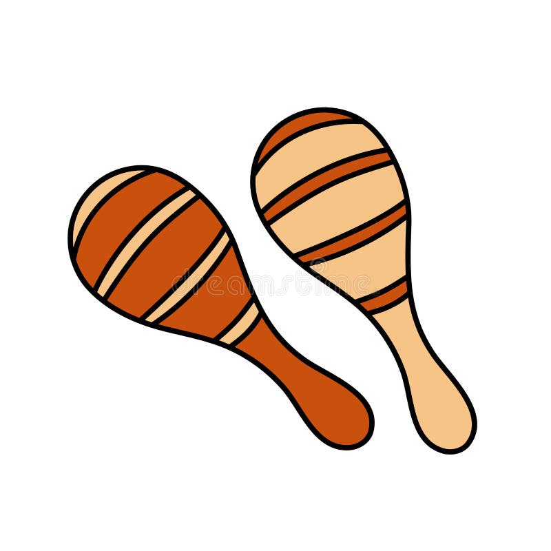 Maracas Icon Musical Instrument Of Maraca Stock Illustration