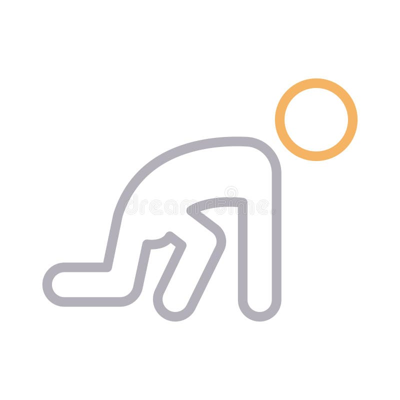 Marathon color line vector icon royalty free illustration