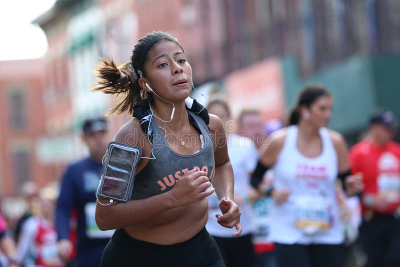 Marathon NYC 2019 sport event in Central Park stock photos Marathon NYC 2019 sport event in Central Park stock photos