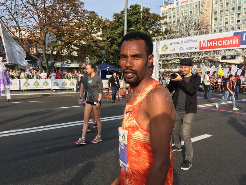 Marathon Runner royalty free stock image