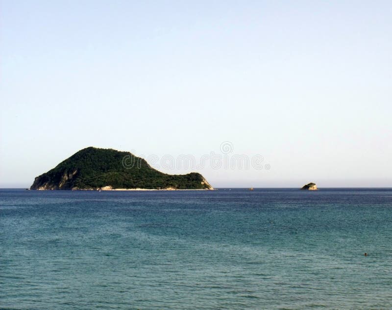 Marathonisi Island (Turtle Island) Stock Image - Image of greece ...