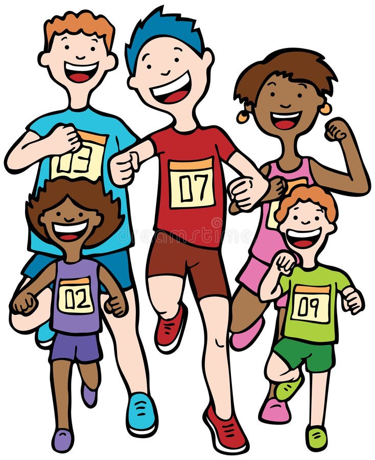 maratonów biegacze royalty ilustracja maratonów biegacze royalty ilustracja