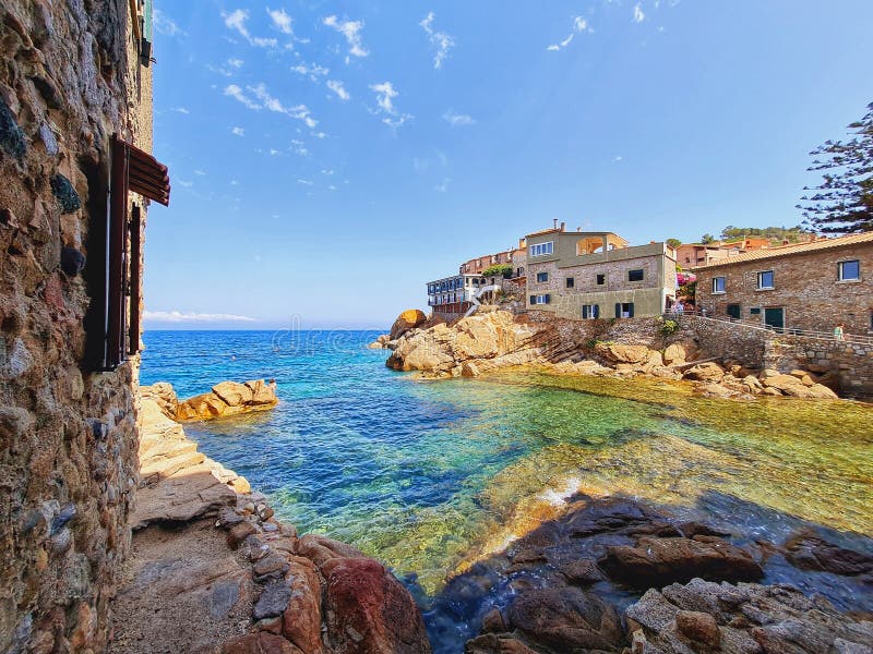 Wonderful glimpse of the sea of ​​the Island of Giglio in Tuscany. Wonderful glimpse of the sea of ​​the Island of Giglio in Tuscany