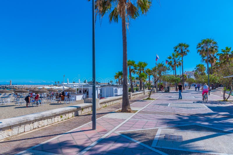 Sunny Day Puerto Banus Beach Marbella Stock Photo 2259825823