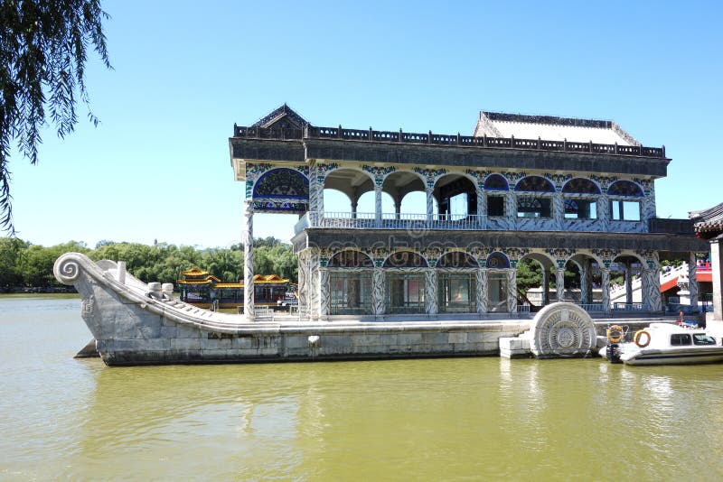 Marble boat editorial image. Image of boat, china, palace 60915670