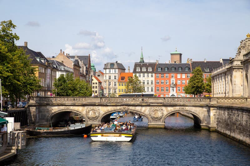 Marble Bridge in Copenhagen, Denmark Editorial Stock Image - Image of ...