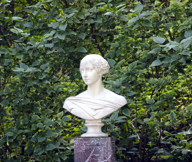 Marble Bust of the Grand Duchess Alexandra in St. Petersburg, Ru ...