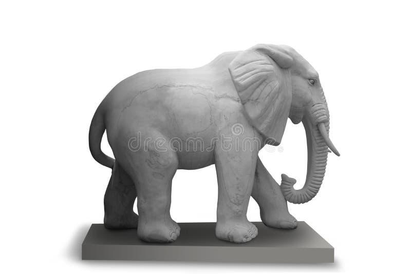 Marble elephant stock image. Image of decoration, white 212427809