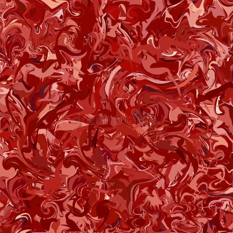 Marble like similar pattern. Abstract hand drawn trendy cool vector background in red colors vector illustration