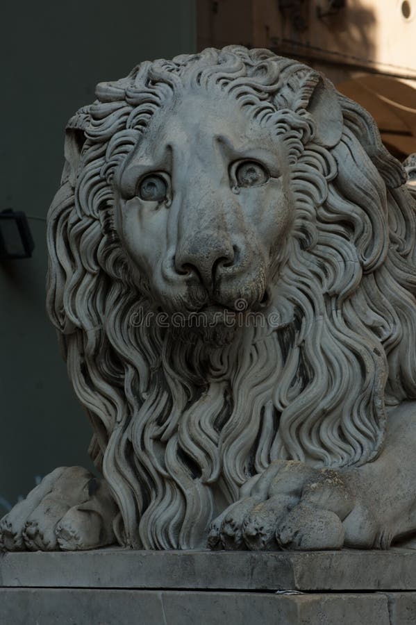 Marble lion statue stock photo. Image of statue, palace 175097468