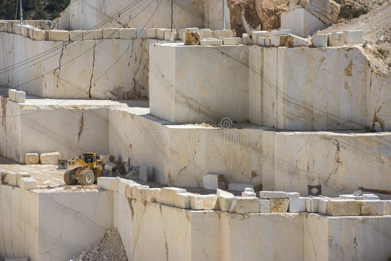 Marble Mine with Working Loader Stock Photo Image of mining, digger