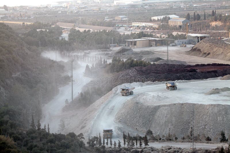 Marble mine, Lebanon editorial stock image. Image of destruction 42977199