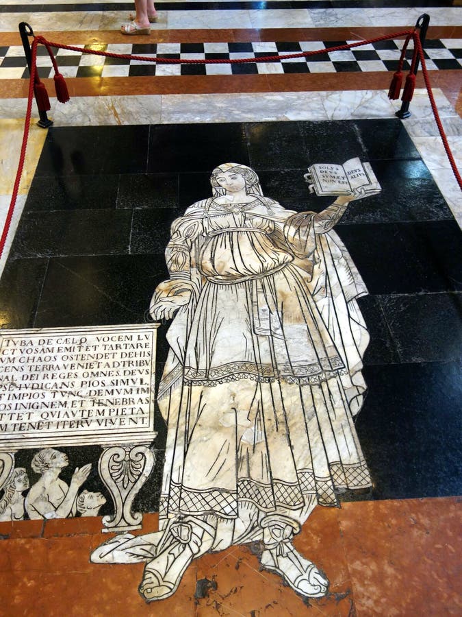 Marble mosaic siena cathedral tuscany italia royalty free stock photos