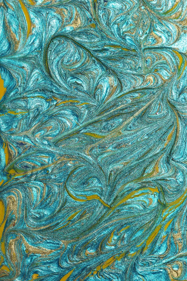 Marble Paint in Blue and Gold