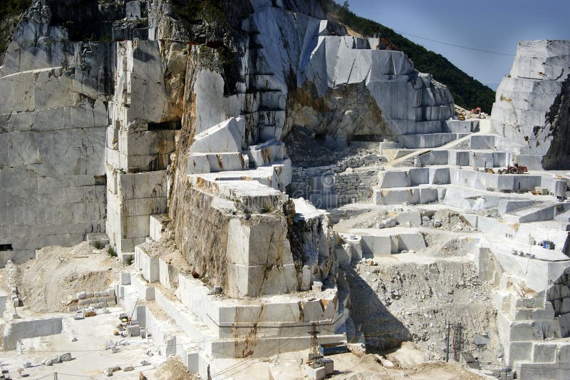 Huge Granite Quarry in the Mountains, Sardinia, Italy Stock Photo