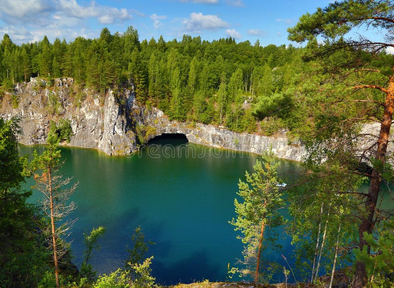 Marble quarry in ruskeala