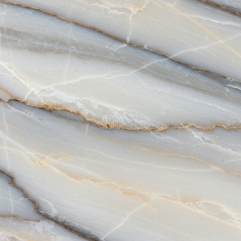 Marble texture featuring a blend of light gray and white tones with subtle gold veining stock illustration