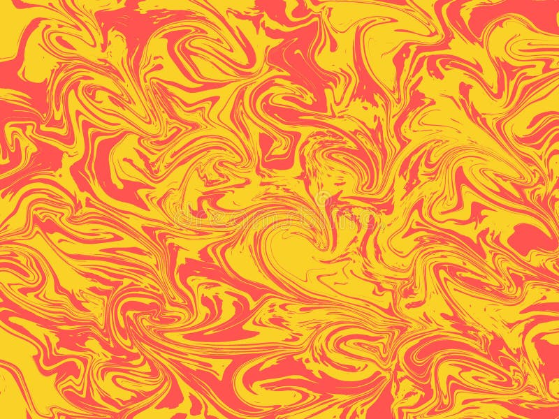 The Marble Texture is Yellow and Orange Liquid. Stock Illustration