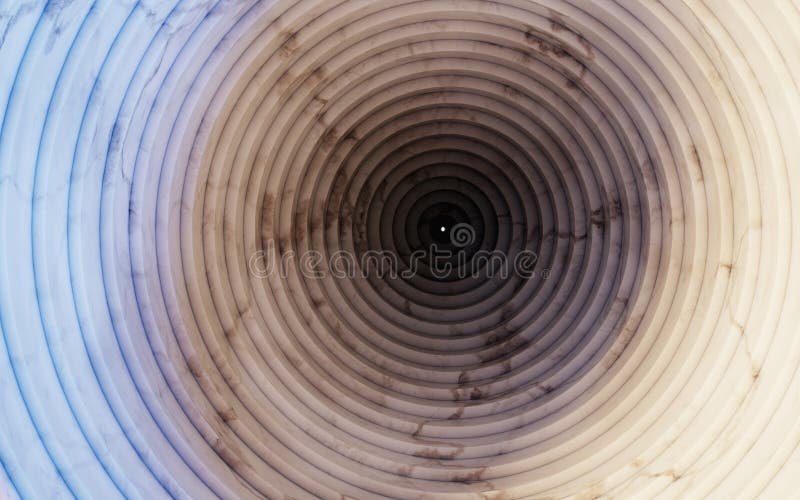 Marble tunnel with concentric rings creating a vortex effect vector illustration