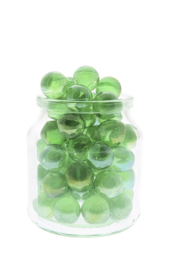 Marbles in Glass Jar stock image. Image of cutout, still 5958761