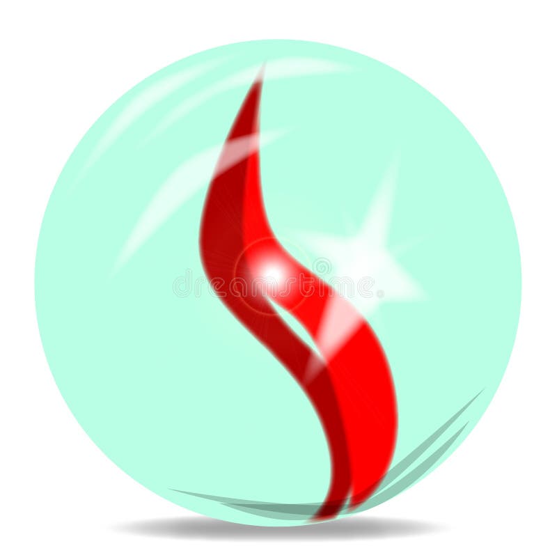 Marbre en verre rouge illustration libre de droits Marbre en verre rouge illustration libre de droits