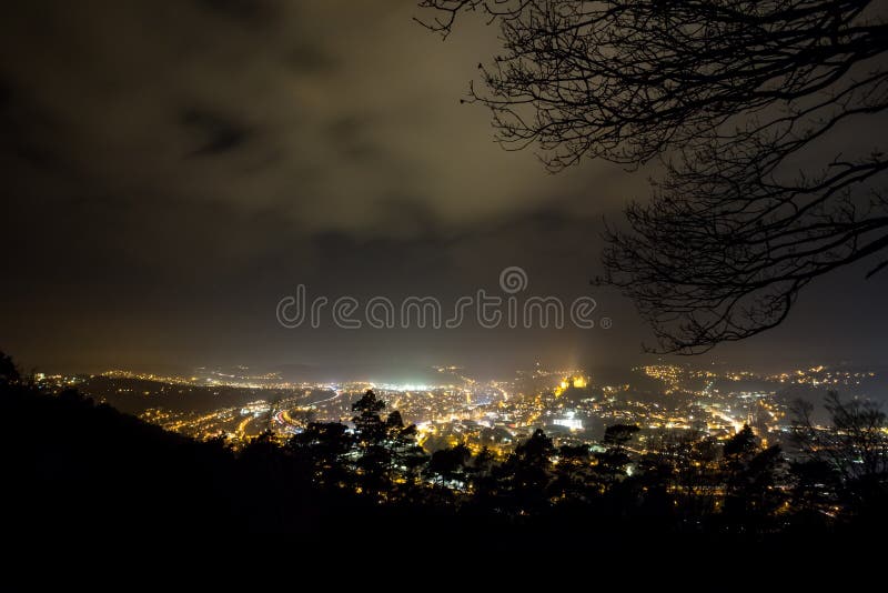 Marburg old city in germany at night. Marburg old city in germany at night