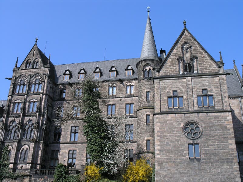 Front view of the old university in Marburg, Germany. Front view of the old university in Marburg, Germany