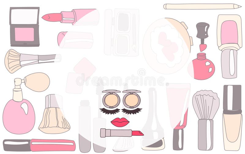 Marca o maquillaje cosmética libre illustration Marca o maquillaje cosmética libre illustration