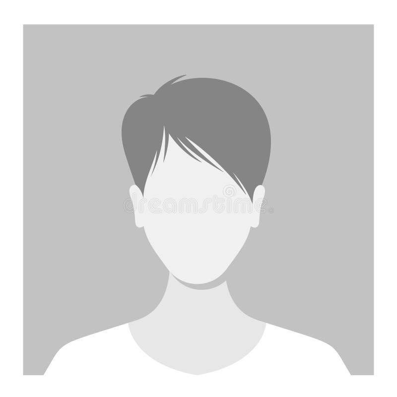 Marcador de posición de imagen de perfil de escala de grises en blanco adecuado para representar un avatar de perfil de usuario o libre illustration
