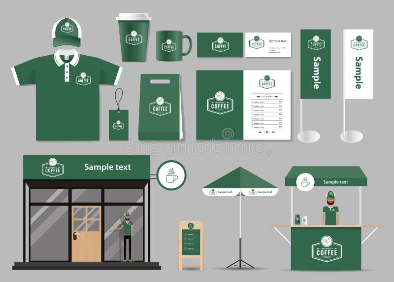 Marcare a caldo corporativo per la derisione di identità del ristorante e della caffetteria su royalty illustrazione gratis Marcare a caldo corporativo per la derisione di identità del ristorante e della caffetteria su royalty illustrazione gratis