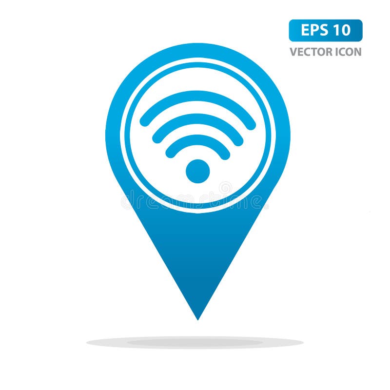 Marcare hartă cu simbolul de locație GPS al hărții semnalului wifi cu conexiune de zonă wifi cu pictogramă hartă semnal GPS. funda royalty free illustration