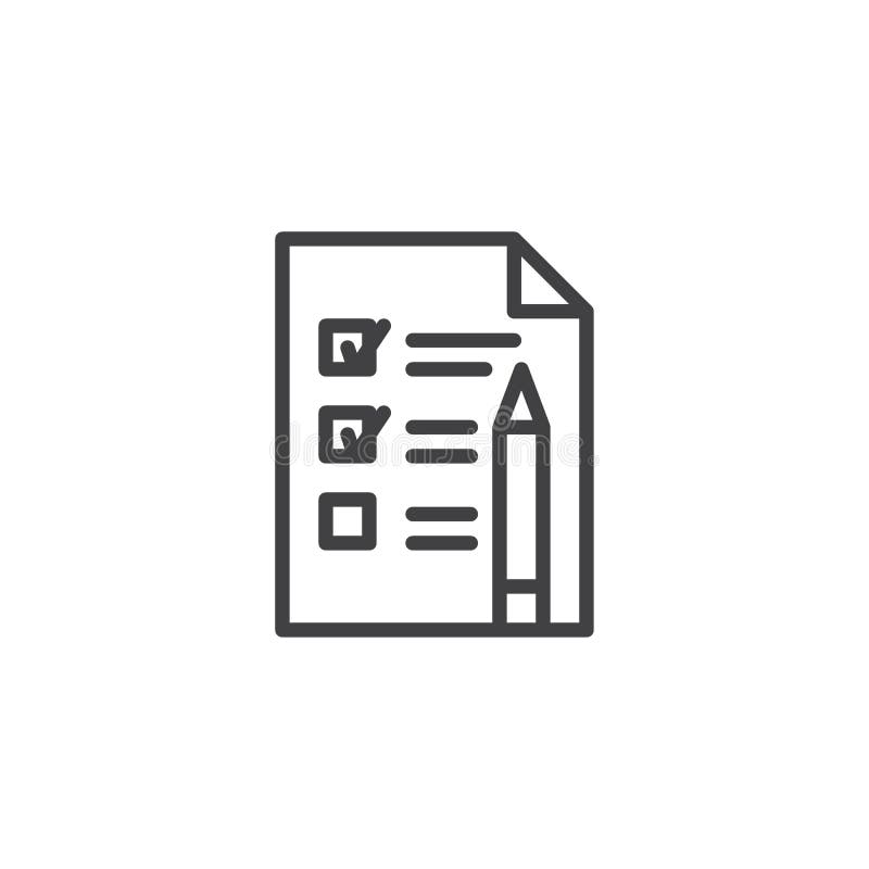 Marcas de la lista de verificación con el icono del esquema de la pluma libre illustration Marcas de la lista de verificación con el icono del esquema de la pluma libre illustration