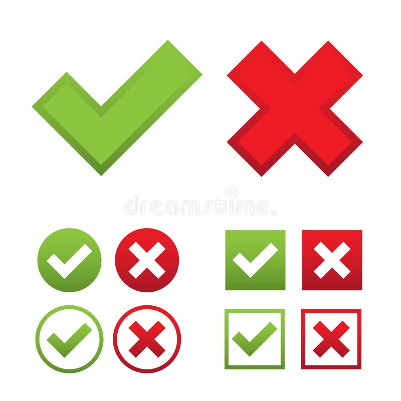 Marcas de verificação ilustração do vetor Marcas de verificação ilustração do vetor