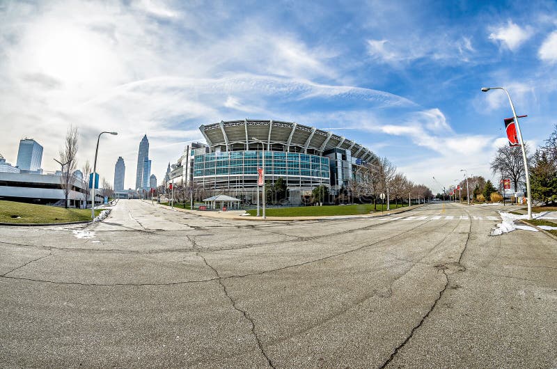 March 2017 Clevelan Ohio - Cleveland Brouwns NFL stadium at daytime