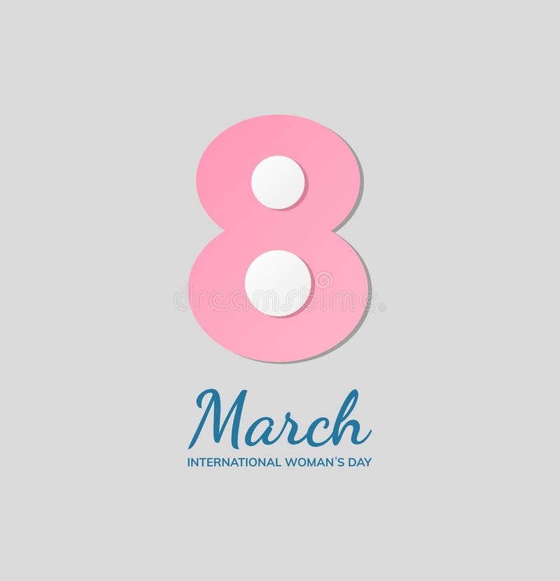 Happy Women`s Day Vector Banner Template. 8 March Concept with