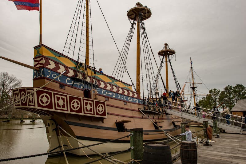 March 27, 2018 Jamestown, VA View of Historic Replica Sailing Ships